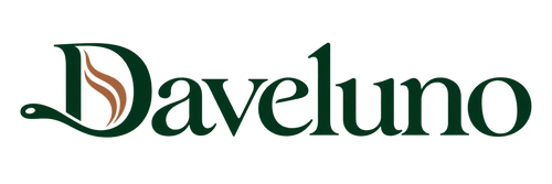 Daveluno custom cookware wordmark